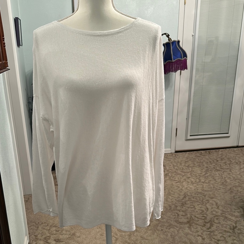 Eileen Fisher | Elegant White Women's long sleeve Top